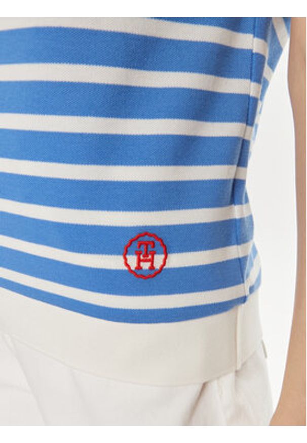 TOMMY HILFIGER - Tommy Hilfiger Polo WW0WW41889 Niebieski Relaxed Fit. Typ kołnierza: polo. Kolor: niebieski. Materiał: bawełna