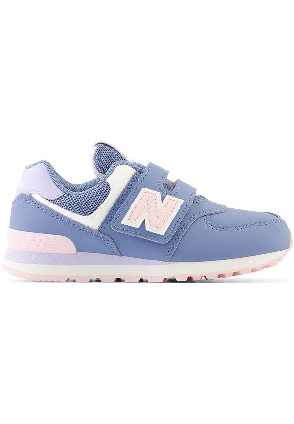 Buty dziecięce New Balance PV574CV – niebieskie. Okazja: na uczelnię, na co dzień. Zapięcie: rzepy. Kolor: niebieski. Materiał: materiał, syntetyk, guma. Szerokość cholewki: normalna. Model: New Balance 574. Sport: turystyka piesza