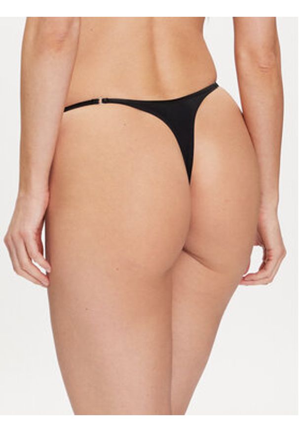Calvin Klein Underwear Stringi 000QF7323E Czarny. Kolor: czarny. Materiał: syntetyk