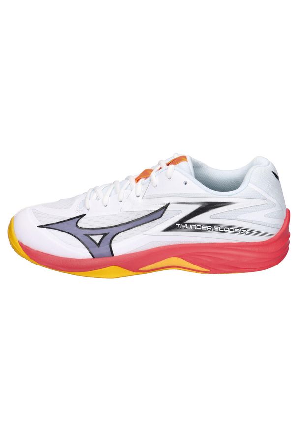 Buty do siatkówki Mizuno Thunder Blade Z. Kolor: pomarańczowy, biały, żółty, wielokolorowy. Sport: siatkówka