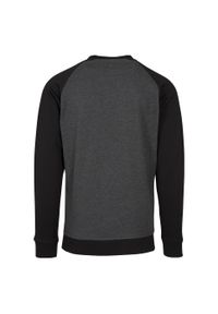 BUILD YOUR BRAND - Męska Koszulka Raglan Z Okrągłym Dekoltem. Kolor: wielokolorowy, szary, czarny, brązowy. Długość rękawa: raglanowy rękaw