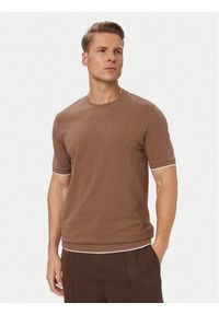 Guess T-Shirt Z6YI23 K5025 Brązowy Regular Fit. Kolor: brązowy. Materiał: bawełna #1