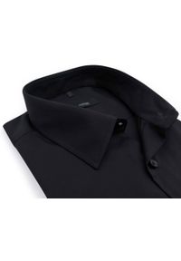 Mmer / Villaro - Koszule męskie - Czarna koszula na krótki rękaw 006K. Kolor: czarny. Materiał: bawełna, poliester, tkanina. Długość rękawa: krótki rękaw. Długość: krótkie. Styl: klasyczny #1