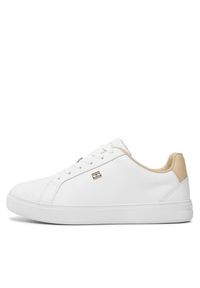 TOMMY HILFIGER - Tommy Hilfiger Sneakersy Essential Court Sneaker FW0FW07686 Biały. Kolor: biały. Materiał: skóra #5