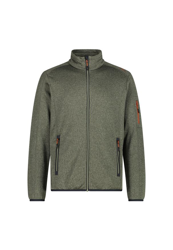 Bluza męska turystyczna CMP 30H5887. Kolor: zielony. Materiał: polar. Sport: turystyka piesza