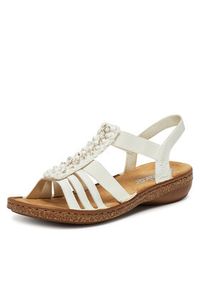 Rieker Sandały 62809-60 Biały. Kolor: biały. Materiał: syntetyk #4