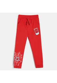 Sinsay - Spodnie dresowe Spiderman - Czerwony. Kolor: czerwony. Wzór: motyw z bajki #1