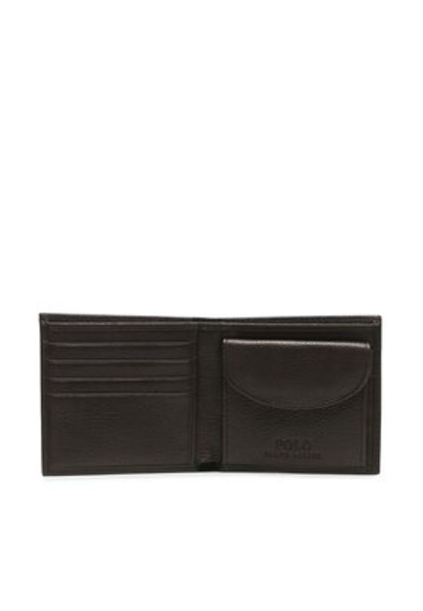 Polo Ralph Lauren Portfel męski 405914235001 Brązowy. Kolor: brązowy. Materiał: skóra