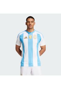 Adidas - Koszulka Argentina 24 Home. Kolor: biały, niebieski, wielokolorowy. Materiał: materiał