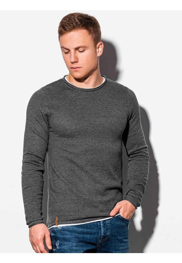 Szary sweter Ombre Clothing na co dzień, melanż, casualowy