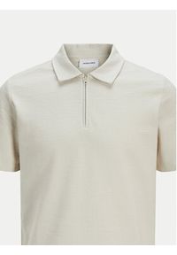 Jack & Jones - Jack&Jones Polo Benja 12269338 Beżowy Regular Fit. Typ kołnierza: polo. Kolor: beżowy. Materiał: bawełna