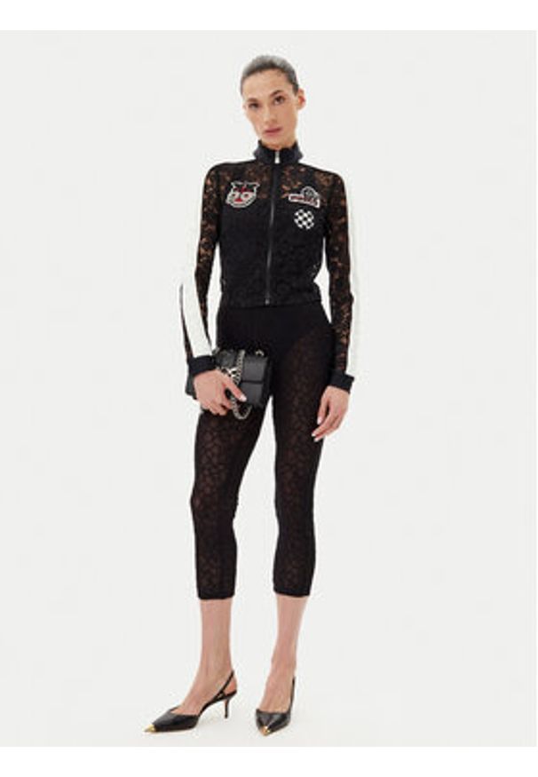 Pinko - PINKO Kardigan 105255 A2ML Czarny Regular Fit. Kolor: czarny. Materiał: syntetyk, bawełna