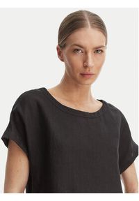 Marella T-Shirt Geyser 2615111132 Czarny Regular Fit. Kolor: czarny. Materiał: len #3