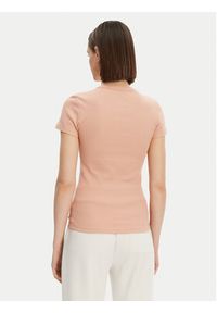 Lacoste T-Shirt TF5538 Pomarańczowy Slim Fit. Kolor: pomarańczowy. Materiał: bawełna #3