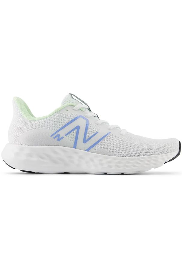 Buty damskie New Balance W411RR3 – białe. Kolor: biały. Materiał: materiał, syntetyk. Szerokość cholewki: normalna. Sport: bieganie, fitness