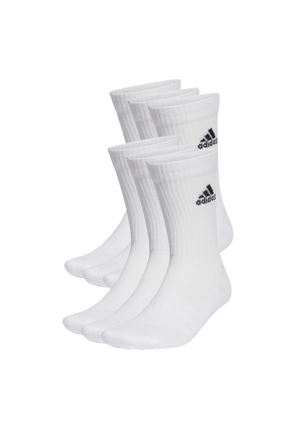Adidas - Cushioned Sportswear Crew Socks 6 Pairs. Kolor: biały, wielokolorowy, czarny. Materiał: materiał. Sport: fitness