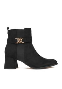 Nine West Botki CEO-NIBAL-01 Czarny. Kolor: czarny. Materiał: materiał