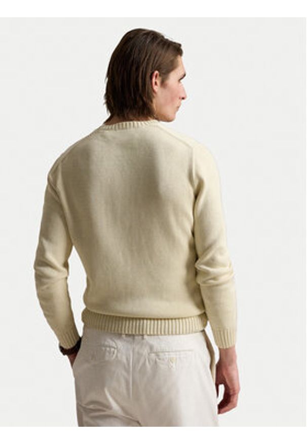 Polo Ralph Lauren Sweter 710810846035 Écru Regular Fit. Typ kołnierza: polo. Materiał: bawełna