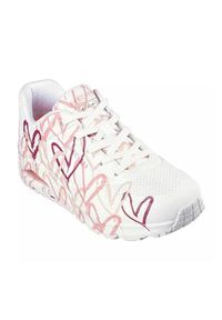 skechers - Tenisówki Skechers Model Uno-spread The Love Kolor Biały. Kolor: biały, wielokolorowy. Materiał: materiał, syntetyk. Sport: turystyka piesza