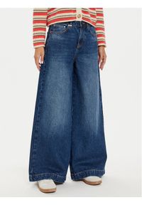 United Colors of Benetton - United Colors Of Benetton Jeansy 45F8DE01Z Granatowy Wide Leg. Kolor: niebieski #1