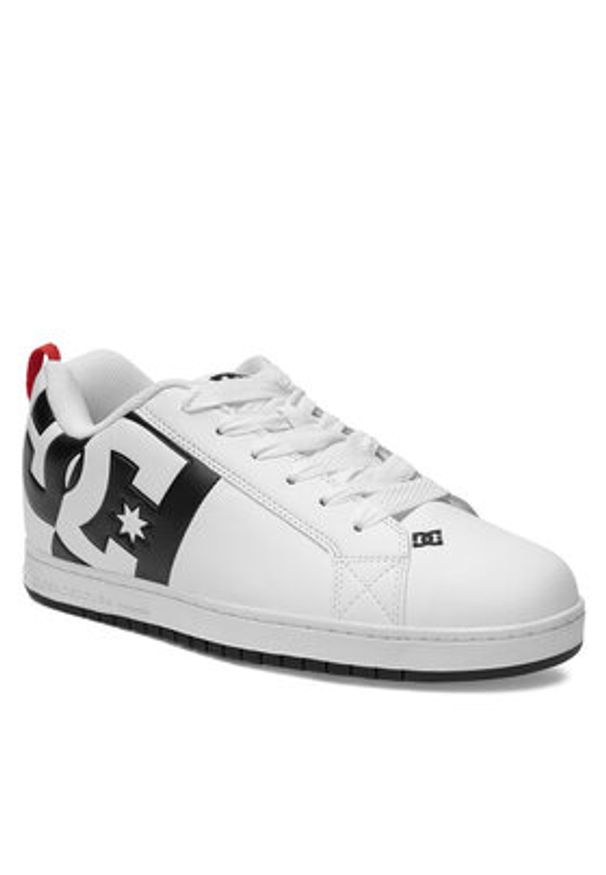 DC Shoes Sneakersy COURT GRAFFIK SQ ADYS100442-WLK Biały. Kolor: biały. Materiał: skóra