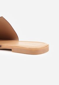 Born2be - Brązowe Klapki Vices Japonki z Metaliczną Ozdobą Arezelia. Okazja: na co dzień. Kolor: brązowy. Wzór: aplikacja. Styl: casual #7