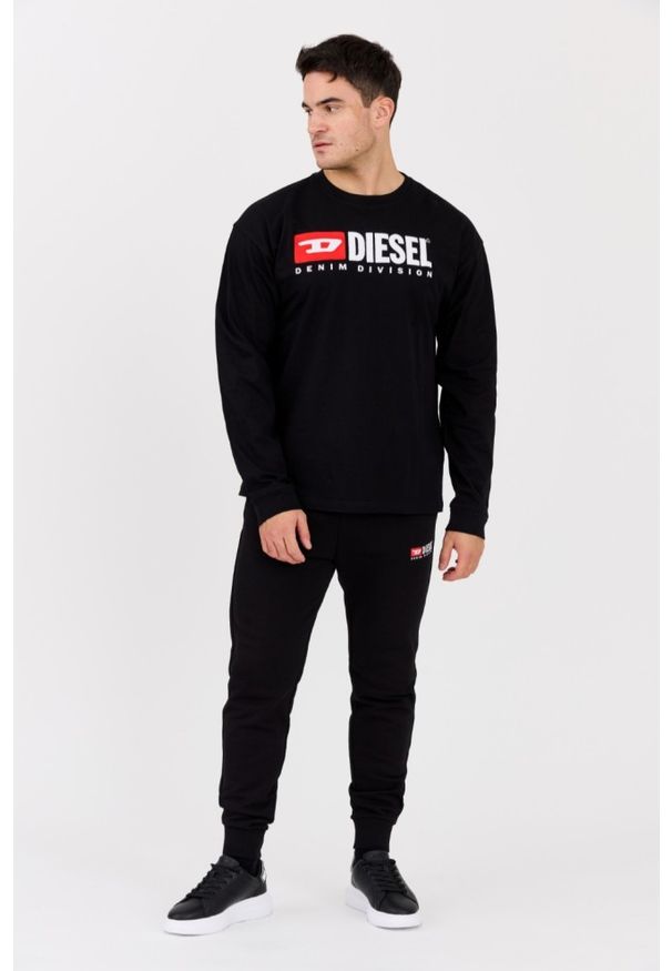 Diesel - DIESEL Czarny longsleeve męski T-BOXT-LS-DIV, Rozmiar XXL. Kolor: czarny. Materiał: elastan, bawełna. Długość rękawa: długi rękaw. Długość: długie. Styl: klasyczny