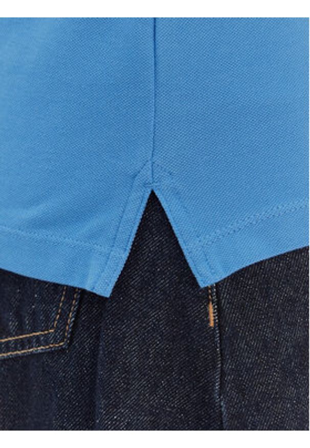 TOMMY HILFIGER - Tommy Hilfiger Polo 1985 WW0WW43225 Niebieski Slim Fit. Typ kołnierza: polo. Kolor: niebieski. Materiał: bawełna