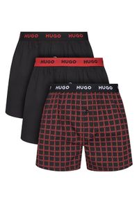 Hugo - HUGO Komplet 3 par bokserek 50532565 Czarny. Kolor: czarny. Materiał: bawełna