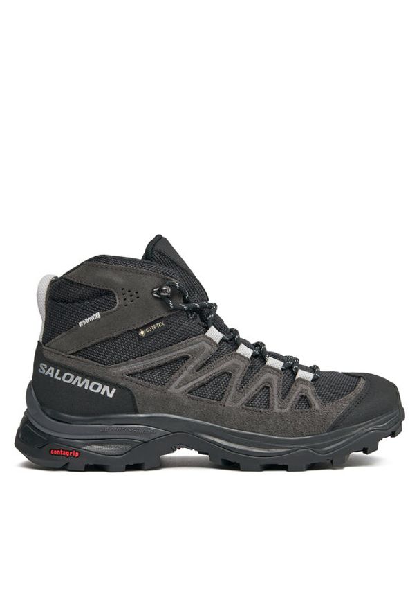 salomon - Salomon Trekkingi X Ward Leather Mid GORE-TEX L47181900 Czarny. Kolor: czarny. Materiał: zamsz, skóra