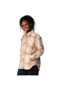 columbia - Kurtka sportowa damska Columbia Benton Springs Fleece Shirt Jacket II. Kolor: brązowy. Materiał: poliester. Sport: turystyka piesza