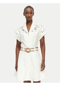 Marciano Guess Sukienka codzienna 182406 Beżowy Classic Fit. Okazja: na co dzień. Kolor: kremowy. Materiał: bawełna. Typ sukienki: proste. Styl: casual #1
