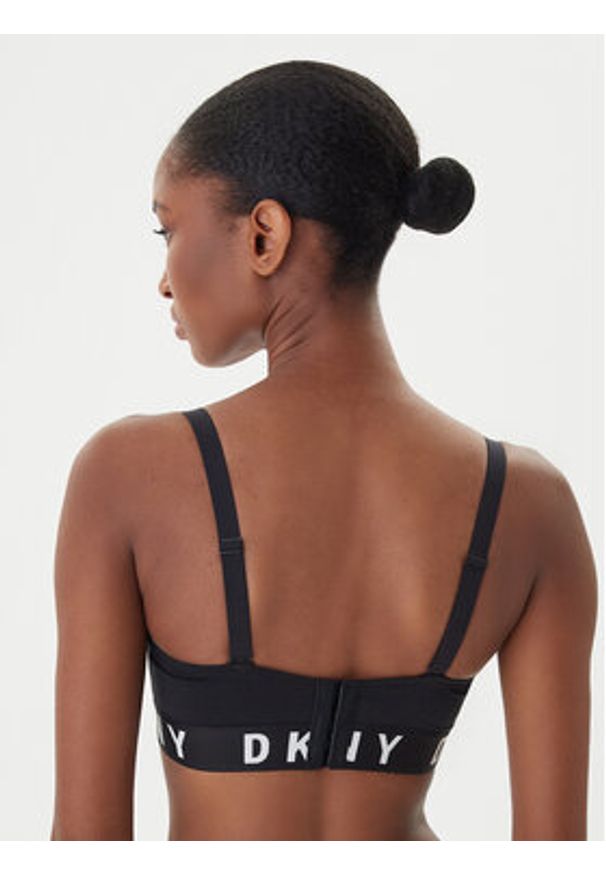 DKNY Biustonosz z fiszbiną DK4521 Czarny. Kolor: czarny. Materiał: bawełna