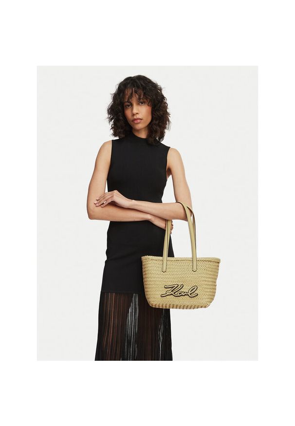 Karl Lagerfeld - Torebka KARL LAGERFELD. Kolor: beżowy