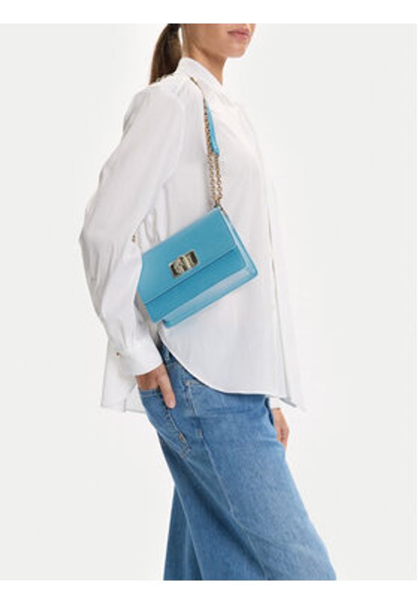 Furla Torebka BAFKACOARE0002254S1007 Niebieski. Kolor: niebieski. Materiał: skórzane