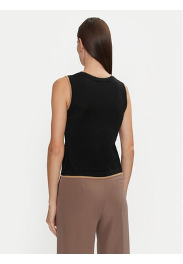 Luisa Spagnoli Top Macinapepe 58514 Czarny Regular Fit. Kolor: czarny. Materiał: wełna