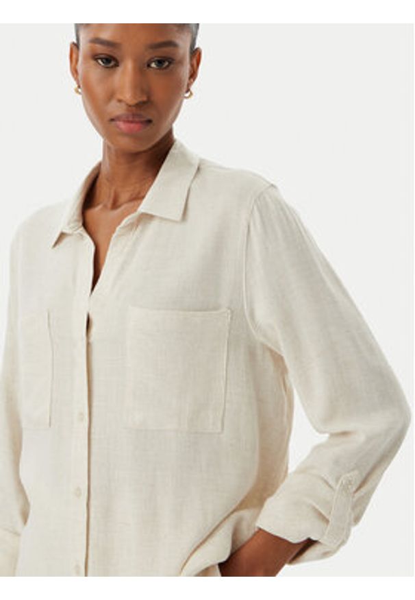 only - ONLY Koszula Asmin 15349102 Beżowy Regular Fit. Kolor: beżowy. Materiał: wiskoza