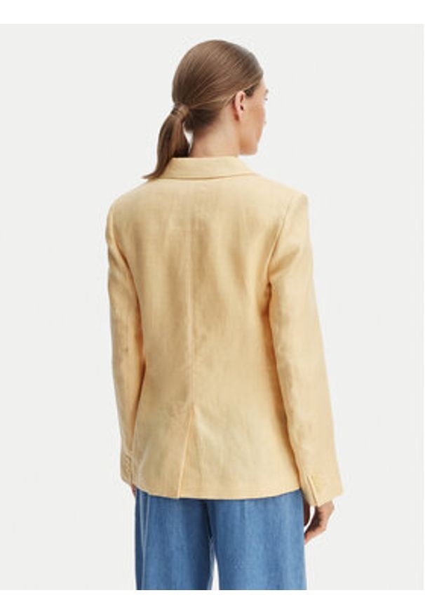 Weekend Max Mara Marynarka Nalut 2615041072 Żółty Regular Fit. Kolor: żółty. Materiał: len