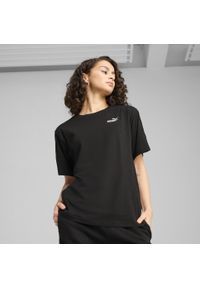 Puma - Damska koszulka ESS TAPE o luźnym kroju PUMA Black. Kolor: czarny