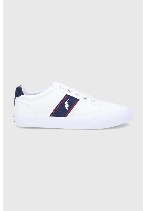 Polo Ralph Lauren Tenisówki męskie kolor biały. Nosek buta: okrągły. Zapięcie: sznurówki. Kolor: biały. Materiał: guma