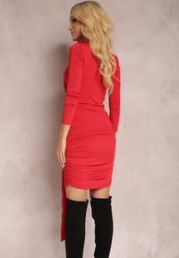 Renee - Czerwona Sukienka Zeriphis. Kolor: czerwony. Styl: elegancki. Długość: midi #2