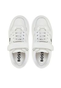 BOSS Sneakersy J51644 E Biały. Kolor: biały. Materiał: skóra #3