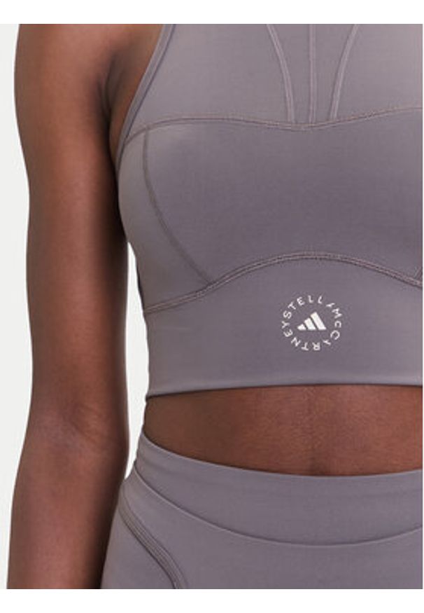 Adidas by Stella McCartney - adidas by Stella McCartney Biustonosz sportowy Training JW4543 Szary. Kolor: szary. Materiał: syntetyk