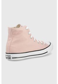Converse trampki Chuck Taylor All Star damskie kolor różowy. Nosek buta: okrągły. Zapięcie: sznurówki. Kolor: różowy. Materiał: guma. Szerokość cholewki: normalna #2