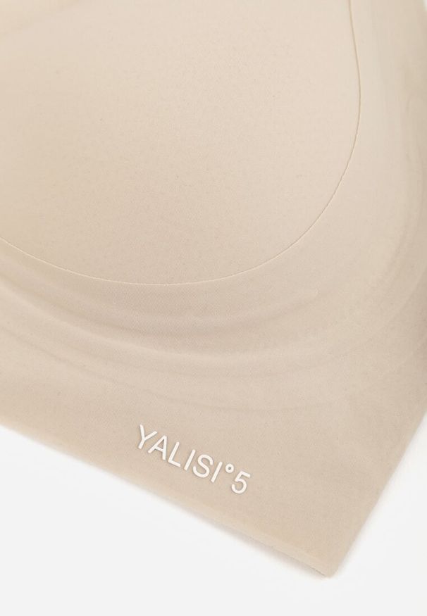 Renee - Beżowy Elastyczny Biustonosz Bezszwowy Bez Fiszbin Edaelia. Kolor: beżowy. Materiał: jeans