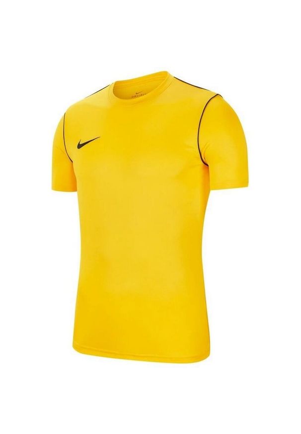 Nike - Męska Koszulka Z Krótkim Rękawem Dry Park 20. Kolor: żółty. Długość rękawa: krótki rękaw. Długość: krótkie. Sport: turystyka piesza