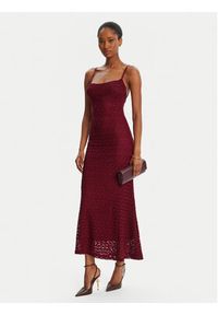 BARDOT - Bardot Sukienka koktajlowa Adoni Mesh 57998DB1 Bordowy Regular Fit. Kolor: czerwony. Materiał: syntetyk, bawełna. Styl: wizytowy #4