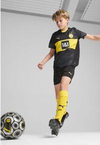 Puma - Młodzieżowa koszulka wyjazdowa Borussia Dortmund 24/25 PUMA Black Faster Yellow. Kolor: żółty, wielokolorowy, czarny