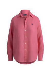 Polo Ralph Lauren Koszula 211970730504 Różowy Regular Fit. Typ kołnierza: polo. Kolor: różowy. Materiał: len #3