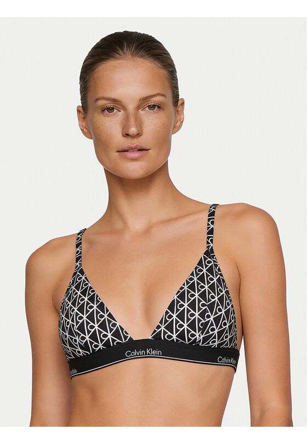 Calvin Klein Swimwear Góra od bikini LV00Q61208 Czarny. Kolor: czarny. Materiał: syntetyk